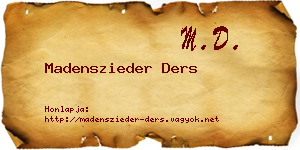 Madenszieder Ders névjegykártya